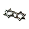 Natural Black Lip Shell Star of David Multi-Strand Links SSHEL-N038-04A-2