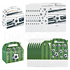 Olycraft 16Pcs 2 Colors Football Print Paper Boxes with Handle Hole CON-OC0001-62-1
