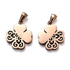 Ion Plating(IP) 304 Stainless Steel Pendants STAS-Z006-13RG-2