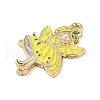 Golden Plated Alloy Eanaml Pendants PALLOY-S184-04G-C-2
