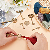 GOMAKERER 24Pcs 12 Colors Polycotton Tassel Pendants Hanging with Tibetan style Alloy Pendant FIND-GO0002-85-3