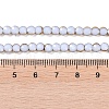 Electroplate Glass Beads Strands EGLA-Q128-03C-4