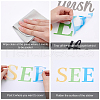 Translucent PVC Self Adhesive Wall Stickers STIC-WH0015-002-6