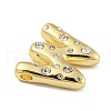 Brass Micro Pave Clear Cubic Zirconia Pendants KK-E093-04G-W-2