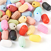 42Pcs 21 Colors Oval Silicone Focal Beads SIL-TA0001-69-12