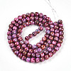 Baking Painted Glass Beads Strands DGLA-N003-8mm-B03-3