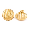 Ion Plating(IP) Flat Round 304 Stainless Steel Stud Earrings for Women EJEW-L272-003G-2