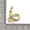 Brass Micro Pave Cubic Zirconia Pendants KK-Q066-08A-G-3
