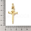Rack Plating Brass & Cubic Zirconia Pendants KK-L216-054G-01-3