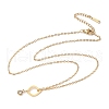 304 Stainless Steel Crystal Rhinestone Geometric Pendant Cable Chain Necklaces NJEW-Z073-01G-01-4