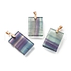 Natural Fluorite Pendants G-P487-05G-1