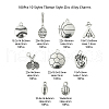 100Pcs 10 Styles Tibetan Style Zinc Alloy Pendants TIBEP-CJ0001-49-2