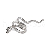 Sterling Silver Snake Cuff Earrings EJEW-L263-01P-3