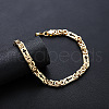 Rectangle with Cross Pattern 304 Stainless Steel Link Bracelets FS-WGDFC6D-02-1