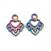 Ion Plating(IP) 304 Stainless Steel Pendants STAS-B032-08MC-2