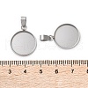 304 Stainless Steel Pendant Cabochon Settings STAS-L282-010P-06-3