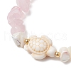 4Pcs Natural Gemstone Chip Braided Bead Bracelets BJEW-JB11540-01-4