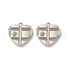 Non-Tarnish 304 Stainless Steel Pendant Rhinestone Settings STAS-F284-31P-2