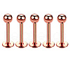 304 Stainless Steel Round Internally Threaded Labrets for Women Men WG9B6EB-36-1