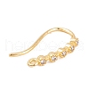 Rack Plating Brass Cubic Zirconia Earring Hooks KK-S374-05G-01-2