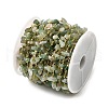 Handmade Natural Green Aventurine Chip Beaded Chains CHC-F020-10G-01-3