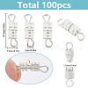 SUNNYCLUE 100Pcs Alloy Screw Clasps FIND-SC0012-07S-2