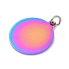 Ion Plating(IP) 304 Stainless Steel Pendants STAS-I311-33G-RC-2