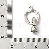 Rack Plating Brass Micro Pave Clear Cubic Zirconia Fold Over Clasps KK-A222-16P-3