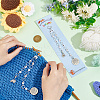 Alloy & Number Acrylic Pendant Knitting Row Counter Chains HJEW-AB00388-3