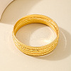 7Pcs 7 Styles Alloy Plain Bangles for Women FS-WGFB6BA-01-3