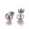304 Stainless Steel Stud Earrings EJEW-L215-55B-4