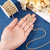 Plastic Pearl & Rhinestone Cup Chains CH-WH0013-01B-G-3