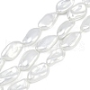 Electroplate Porcelain Imitation Pearl Beads Strands BSHE-Z009-01B-2