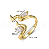 Fashionable Sterling Silver Pave Clear Cubic Zirconia Cuff Ring for Women EW4823-4