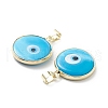 Handmade Evil Eye Lampwork Pendants LAMP-F031-02G-05-3
