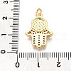 Brass Micro Pave Clear Cubic Zirconia Pendants KK-N268-38G-3