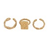 3Pcs Alloy Oval Chain Cuff Rings FS-WGF7236-01-5