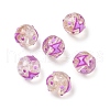 Luminous Handmade Enamel Gold Sand Glass Beads Strands LAMP-U004-08F-2