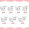 WADORN 2850pcs 7 Styles Stainless Steel Four Claw Nail FIND-WR0011-63-3