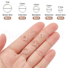 GOMAKERER 40Pcs 5 Styles 925 Sterling Silver Split Jump Rings STER-GO0001-08-2