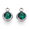 201 Stainless Steel Rhinestone Charms STAS-S068-03-2