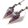 Natural Amethyst Dowsing Pendulum Big Pendants G-H285-02P-03-1