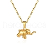 Stainless Steel Cable Chain Baby Elephant Pendant Necklaces PW-WG99660-01-1
