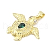 Brass Micro Pave Cubic Zirconia Pendants KK-D317-138G-2
