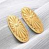 Oval 304 Stainless Steel Stud Earrings EJEW-Z109-01G-2