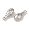Brass Micro Pave Clear Cubic Zirconia Pendants KK-U013-01P-2