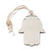 Hamsa Hand/Hand of Miriam with Evil Eye Alloy Resin Pendant Decorations HJEW-K042-01AS-02-2