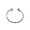 304 Stainless Steel Cuff Rings RJEW-C137-01P-4