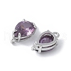 Brass Pave Cubic Zirconia Connector Charms KK-F892-53P-01-2