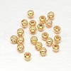 Real 18K Gold Plated Brass Round Spacer Beads X-KK-L147-197-3mm-NR-1